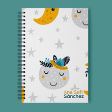 Cargar imagen en el visor de la galería, Libreta Luna y Estrellas Tamaño Carta