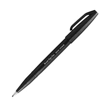 Cargar imagen en el visor de la galería,  Plumón brush sign pen color Negro adecuado para caligrafía, con punta ultra flexible marca PENTEL
