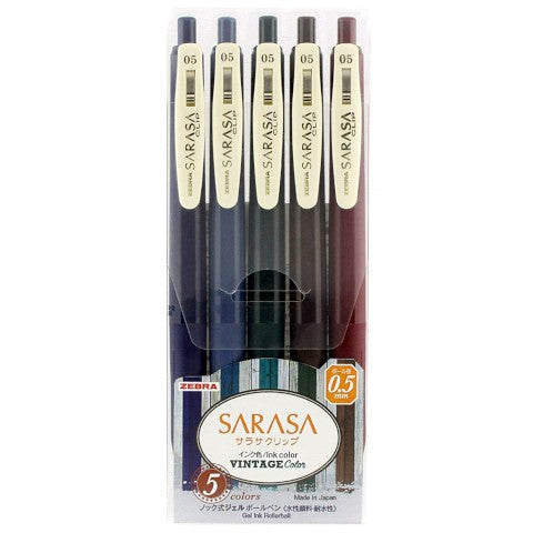 Sarasa Clip Vintage 5 Colores 0.5mm