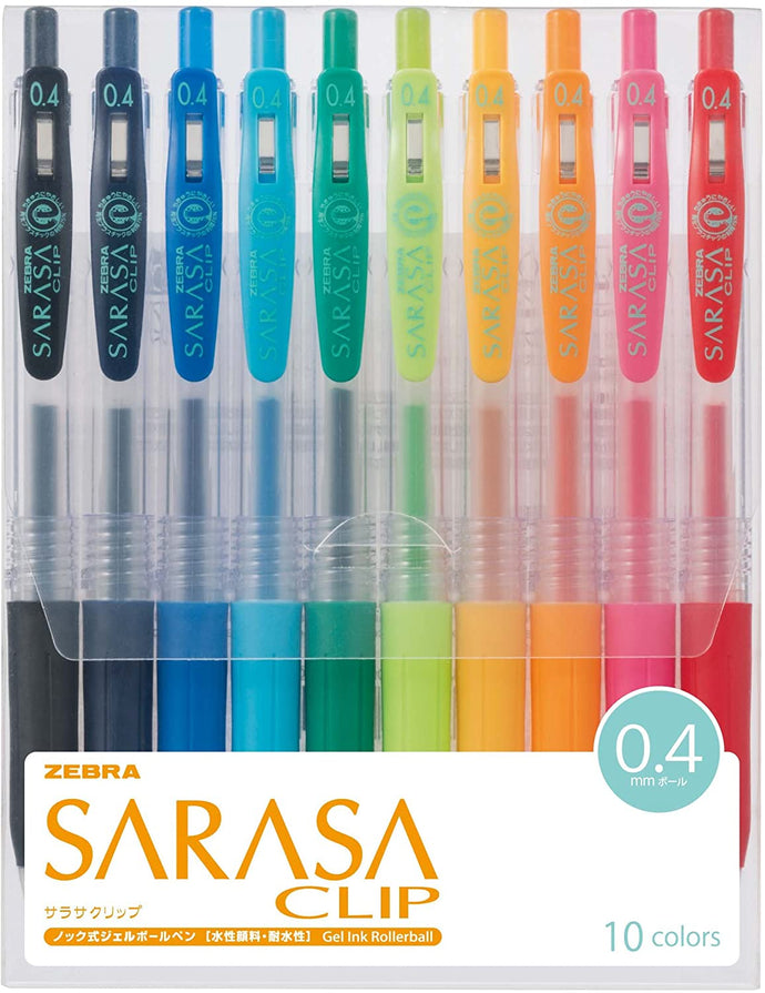 Zebra Sarasa Clip Extra Fino 4mm paquete de 10